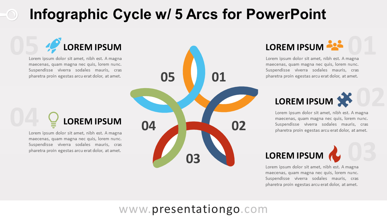 信息图表周期5弧PowerPoint