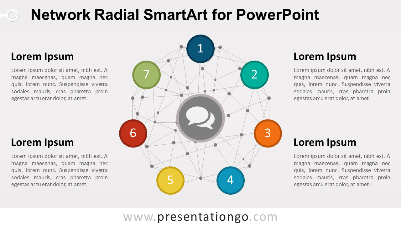网络径向PowerPoint的插图